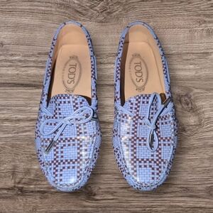 Tod's Women's Gommino Leather Driving Shoes - Blue